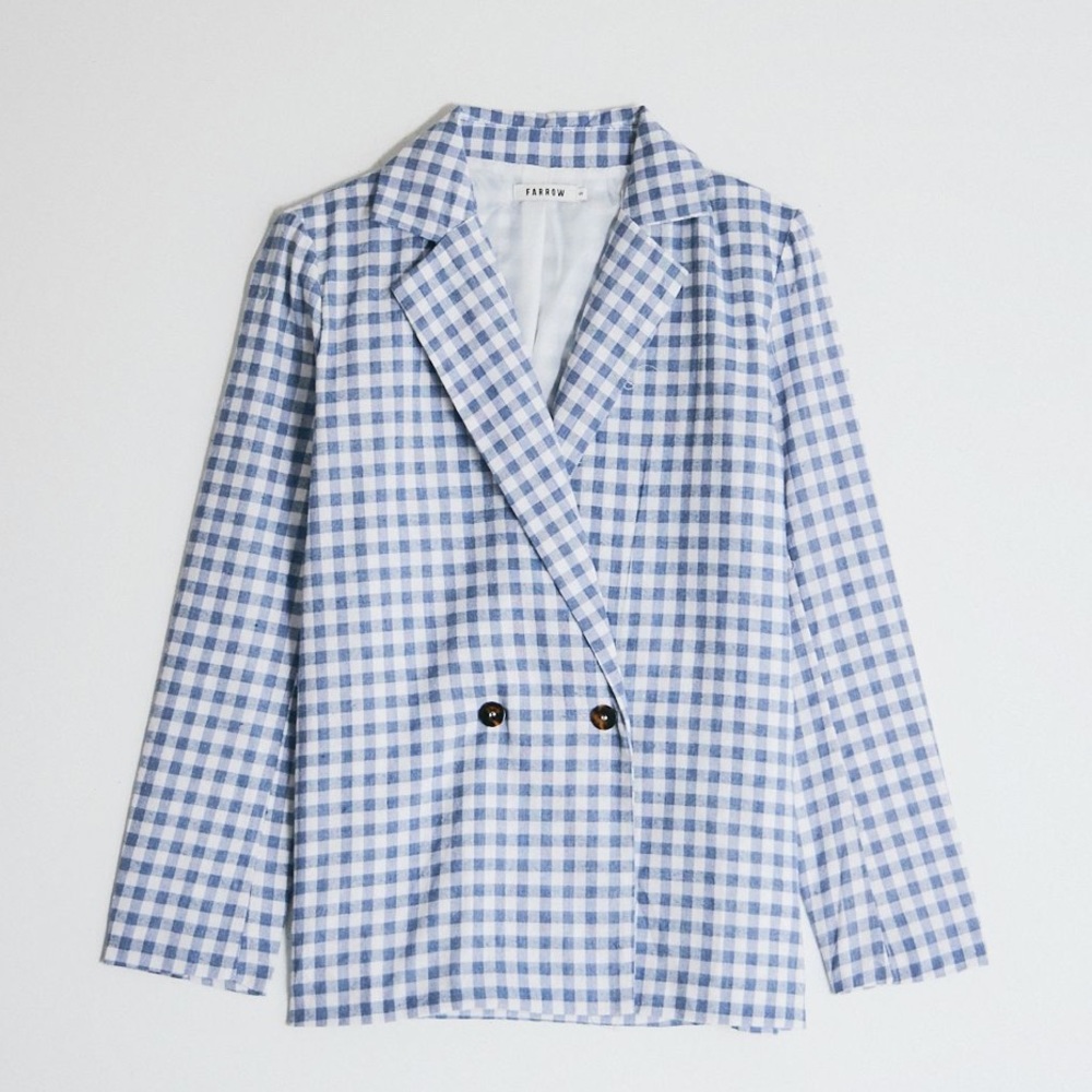FARROW NWT Plaid Check Blazer